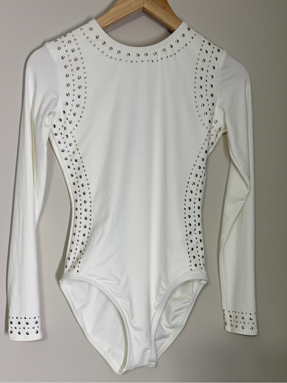 Michael Kors White Glam Deco Rashguard Surf Suit One-Piece Swimsuit 6 - Picture 3 of 8